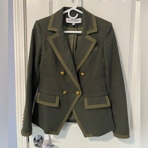 Veronica Beard Edison Dickey Jacket Loden Army Size 0